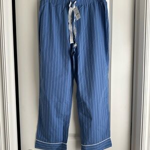 J. Crew Factory Blue and White Striped Pajama Pants